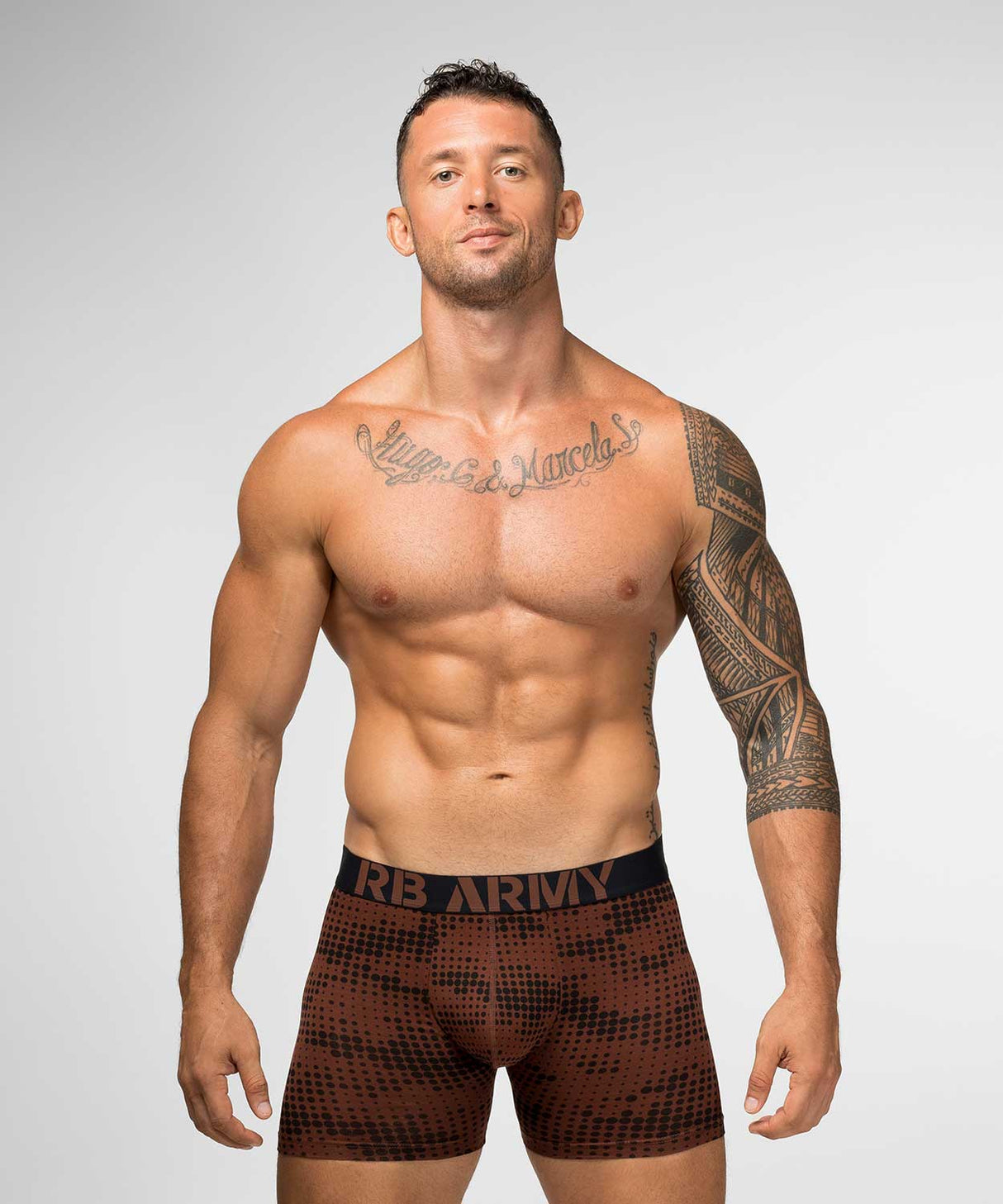 ARMY Padded Boxer Brief + Smart Package Cup Brown