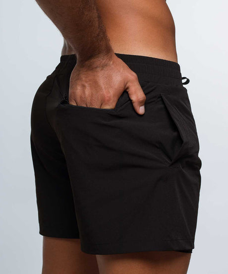 H2O Relaxed Padded Swim Short Black