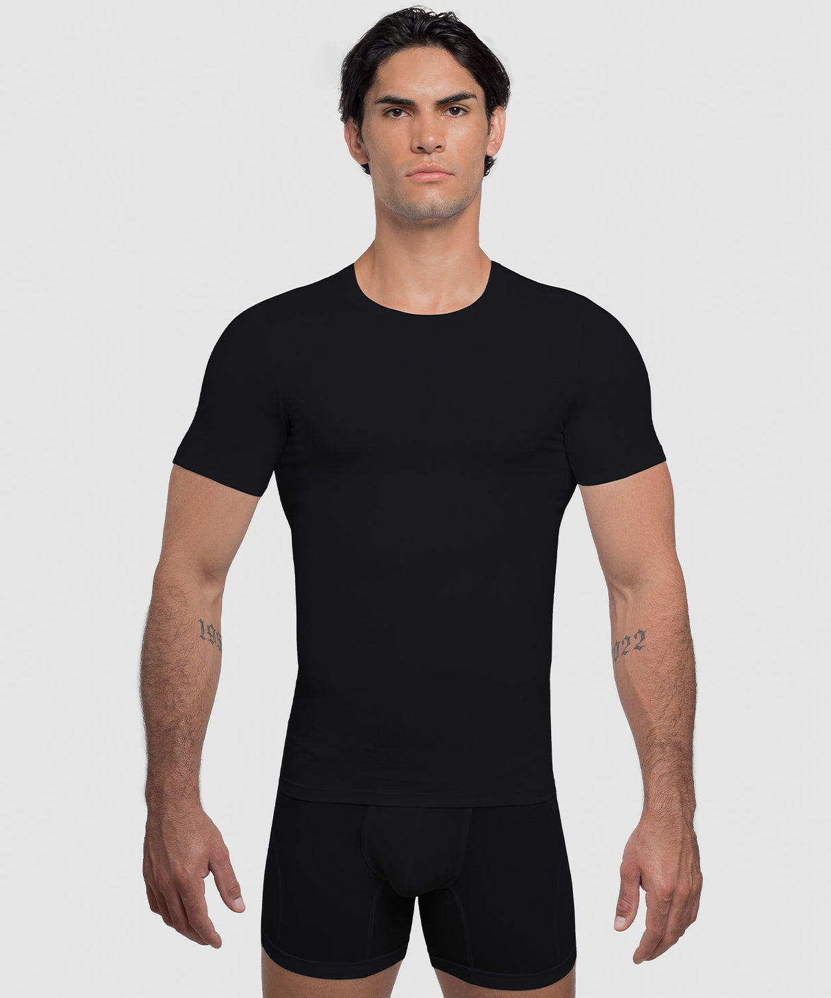 Cotton Compression Crew Neck T-Shirt