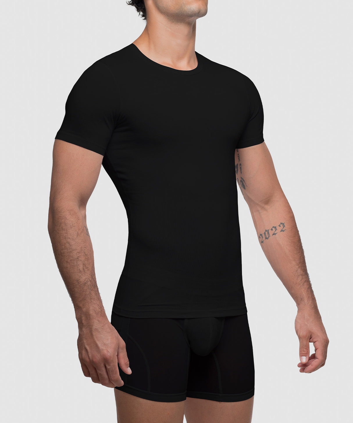 Cotton Compression Crew Neck T-Shirt