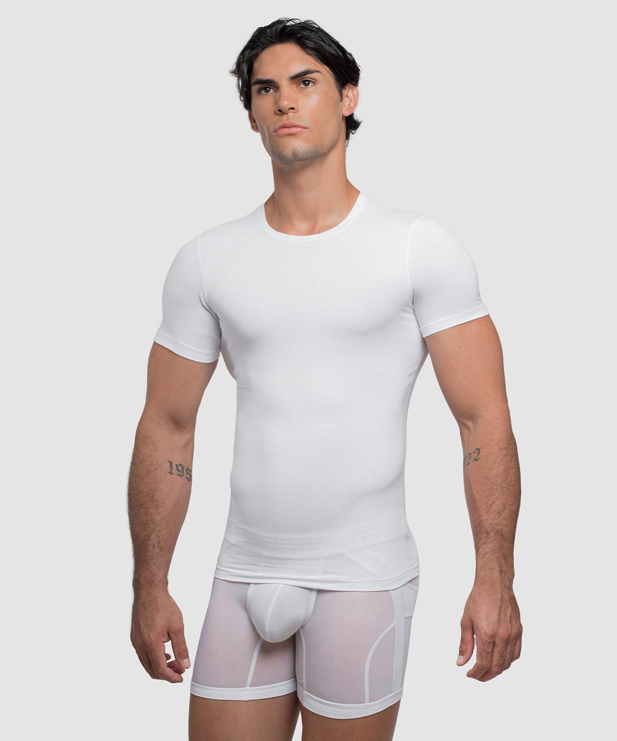 Cotton Compression Crew Neck T-Shirt