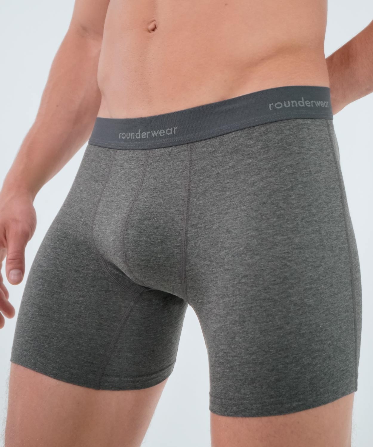 Essentials Cotton Boxer Brief Heather-Charcoal