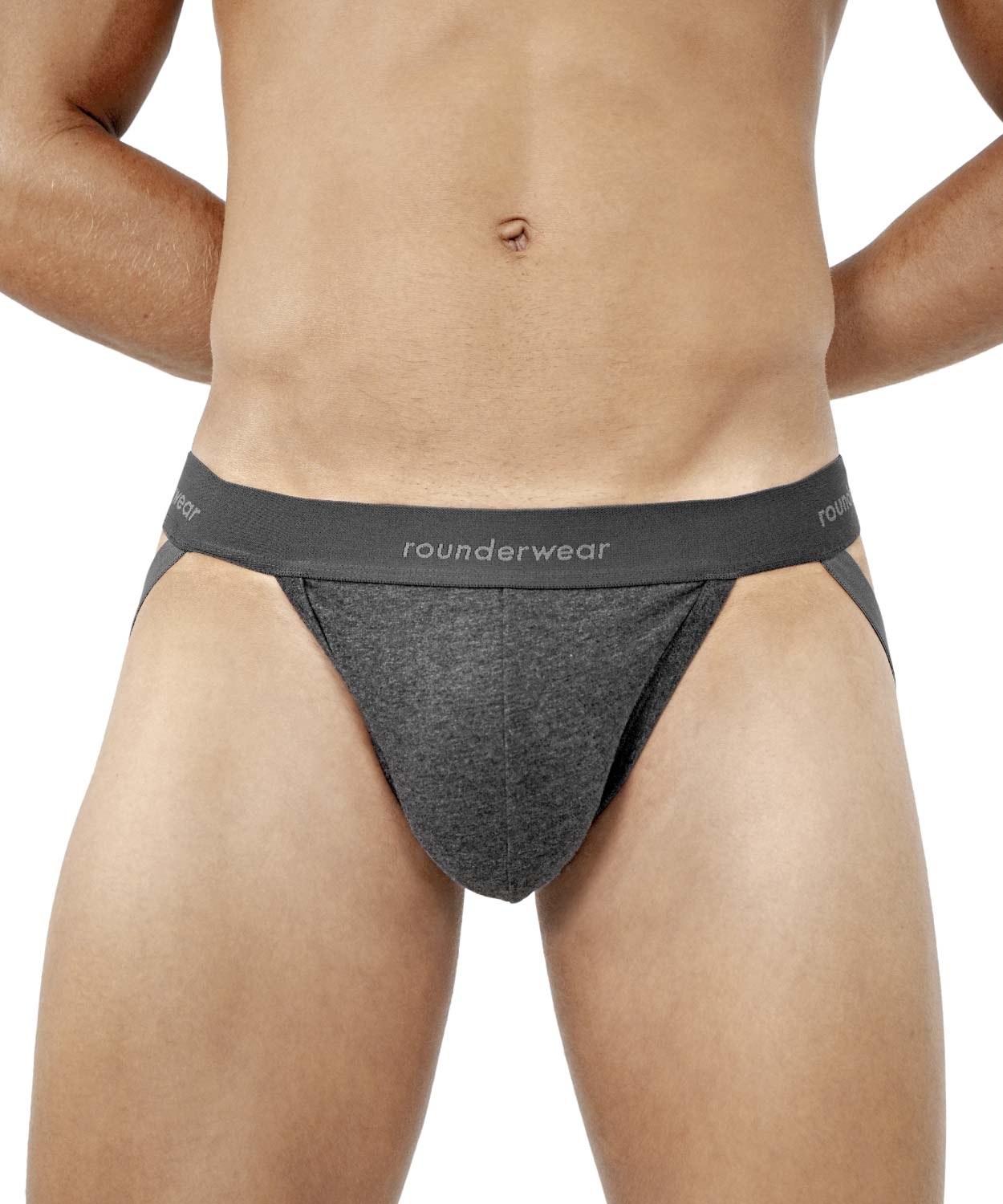 Essentials Cotton Jockstrap Heather-Charcoal