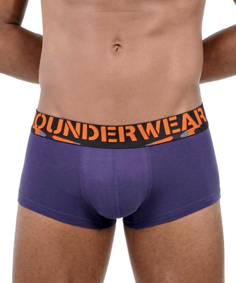 Army Cotton Hipster Trunk Blue