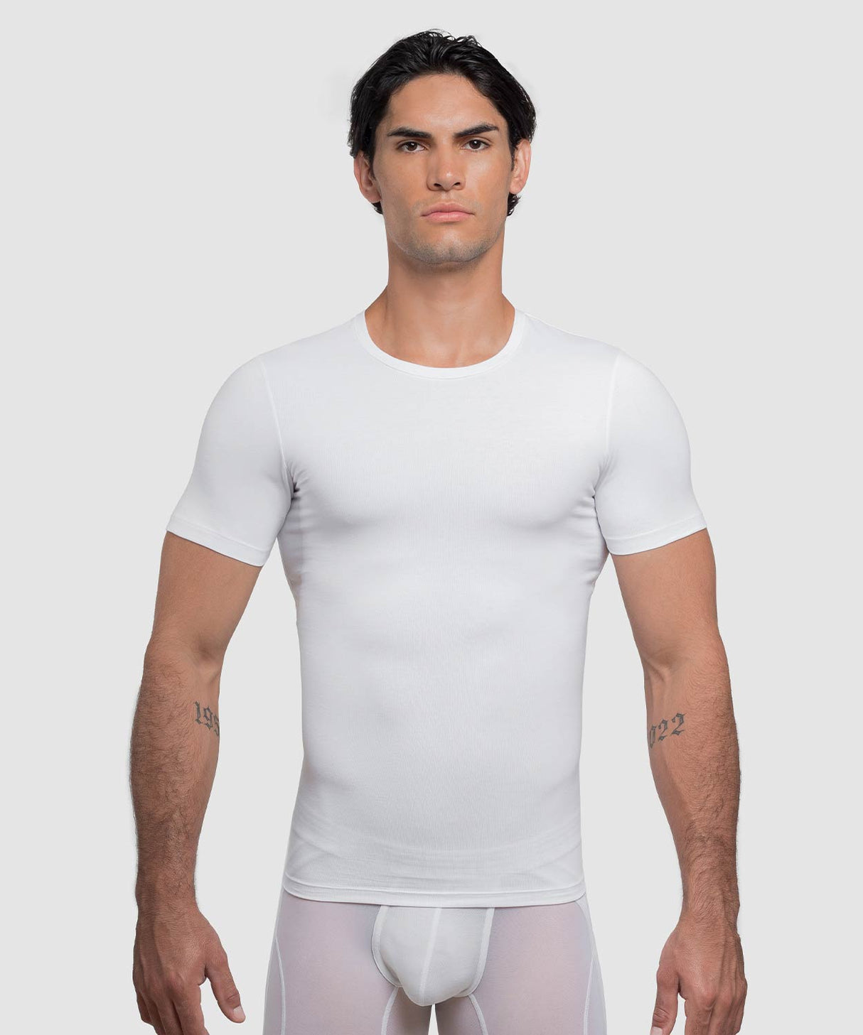 Cotton Compression Crew Neck T-Shirt