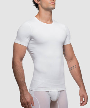 Cotton Compression Crew Neck T-Shirt