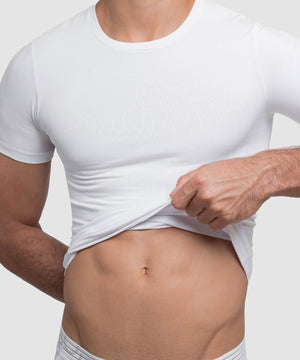 Cotton Compression Crew Neck T-Shirt