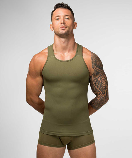Seamless Compression Tank Top Green