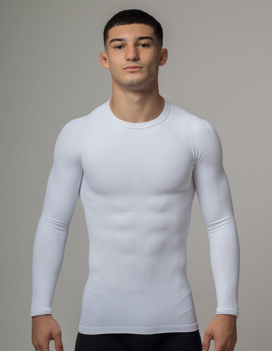 Seamless Compression Long Sleeve Shirt White