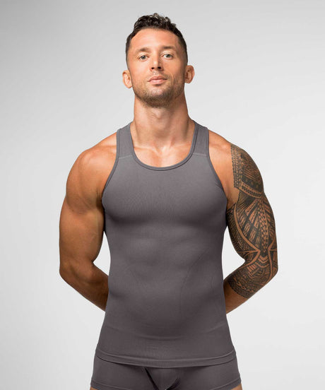 Seamless Compression Tank Top Gray