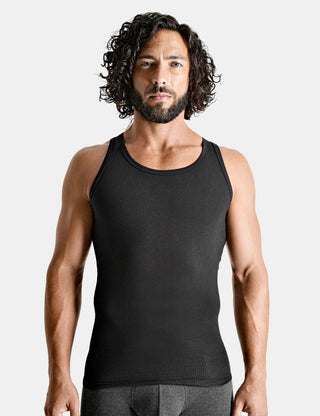 Cotton Compression Tank Top Black